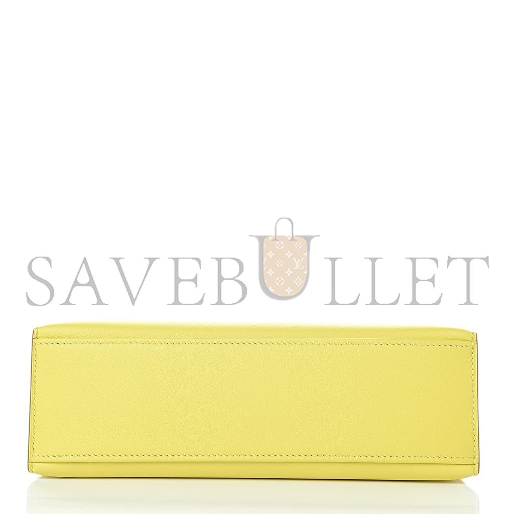 H**mes master swift kelly pochette clutch yellow (22*14*7cm)